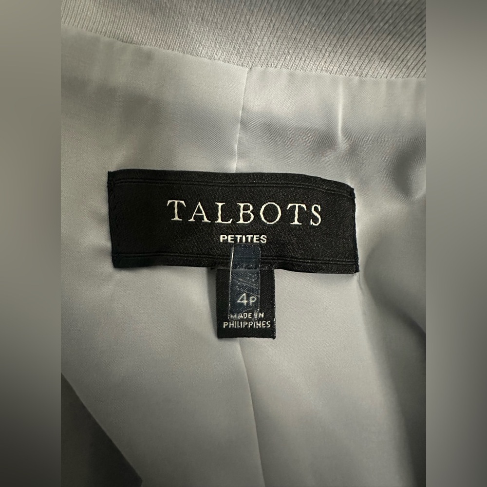 Talbots Grayish blue Blazer with Dress size 4 petite - Picture 8 of 14